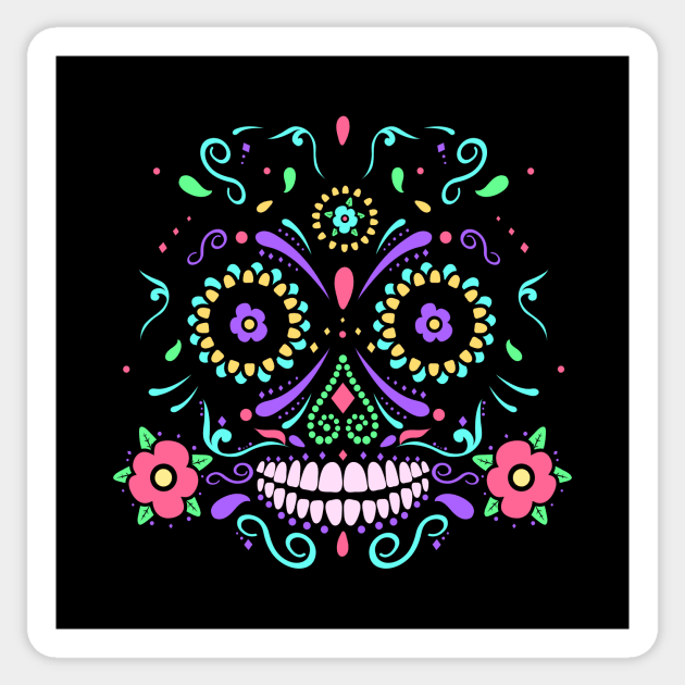 Sugar skull Dia de los Muertos Sticker by walterorlandi